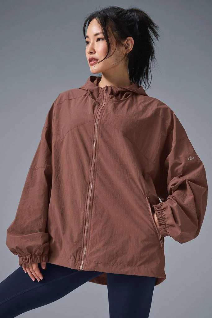 商品Alo|Vantage Nylon Ripstop Track Jacket - Chestnut,价格¥1035,第3张图片详细描述