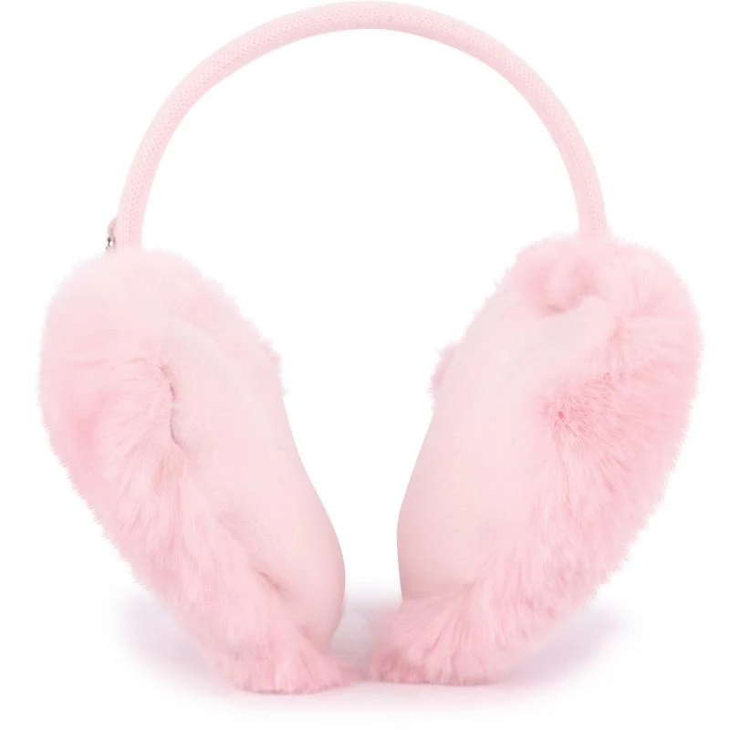 商品Il Trenino|Heart woolen earmuffs in pink,价格¥1776,第2张图片详细描述