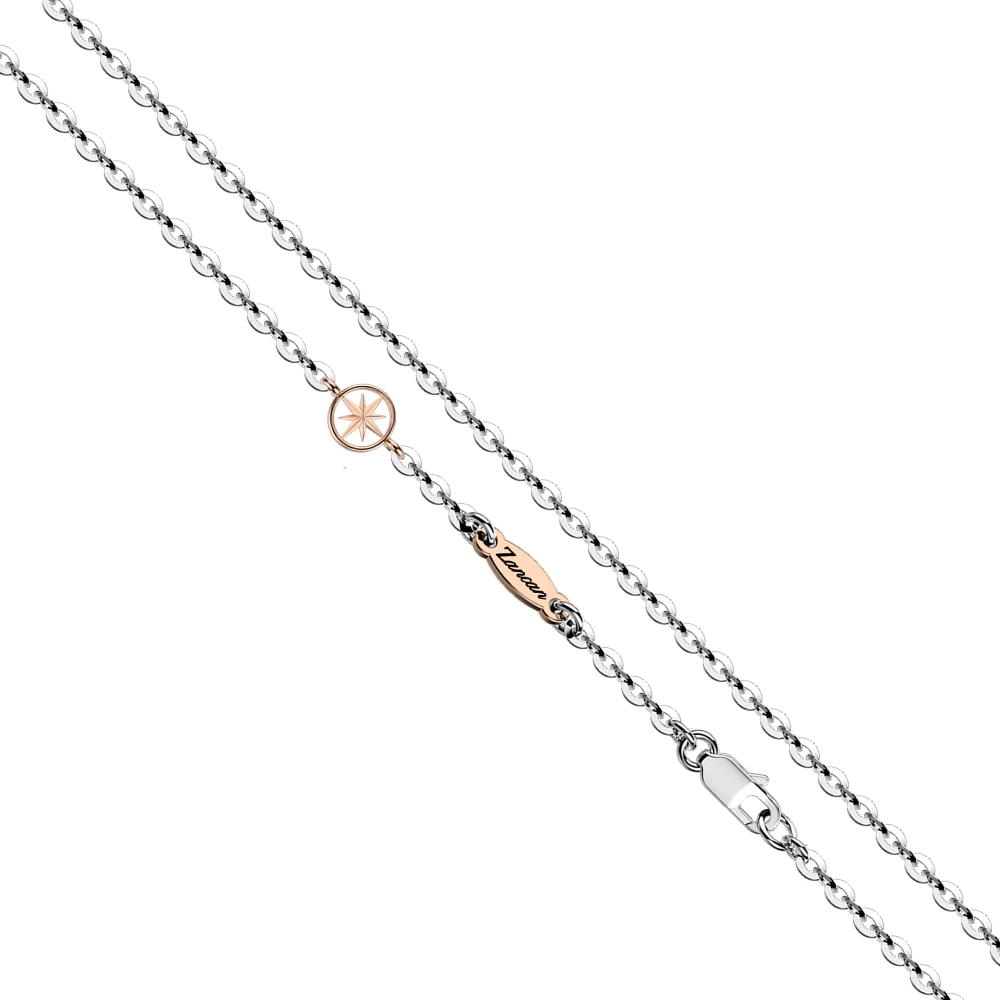 商品Zancan|18K rose and white gold necklace, iconic compass rose pendant with diamonds.,价格¥18341,第2张图片详细描述