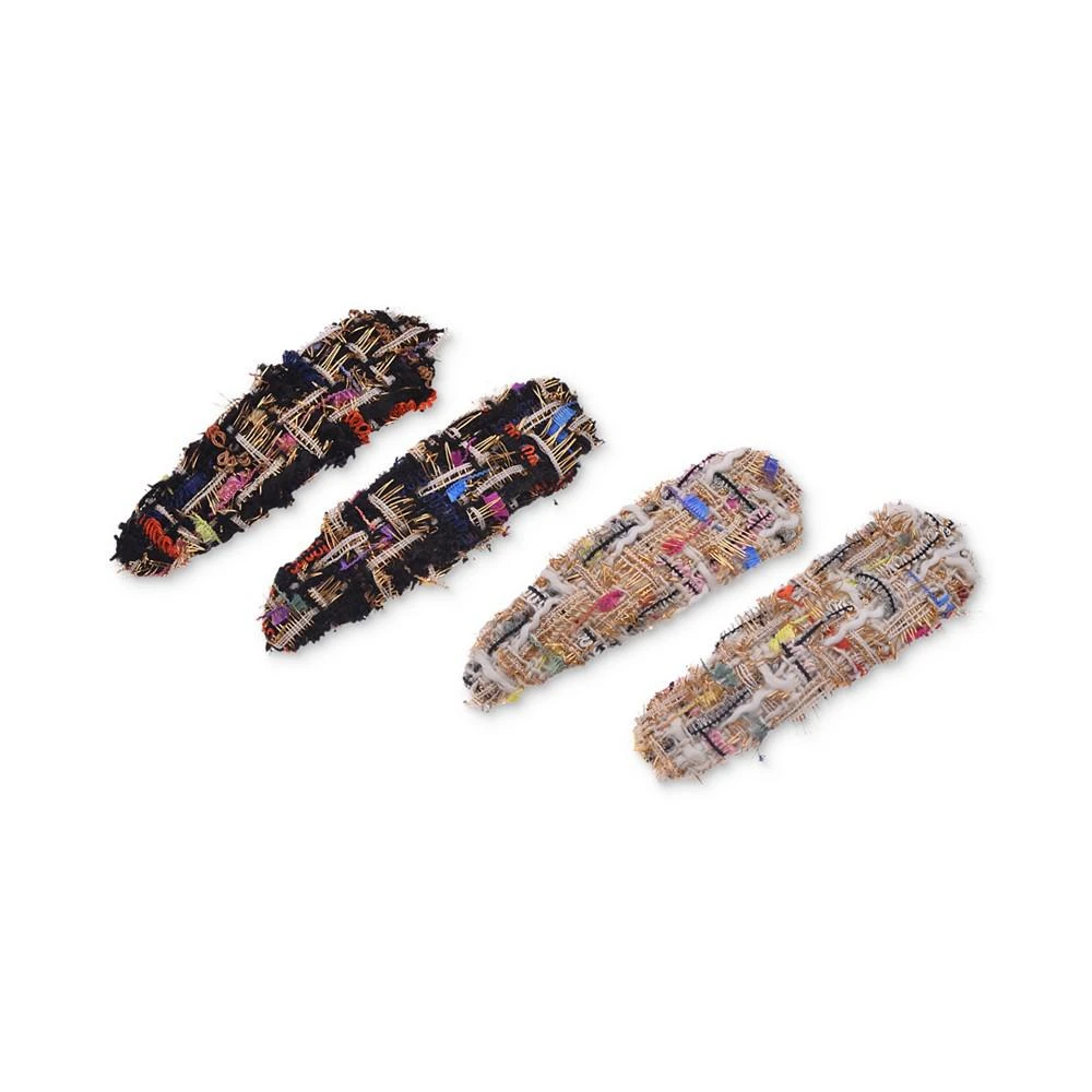 商品INC International|4-Pc. Mixed Color Tweed Hair Barrette Set, Created for Macy's,价格¥44,第1张图片