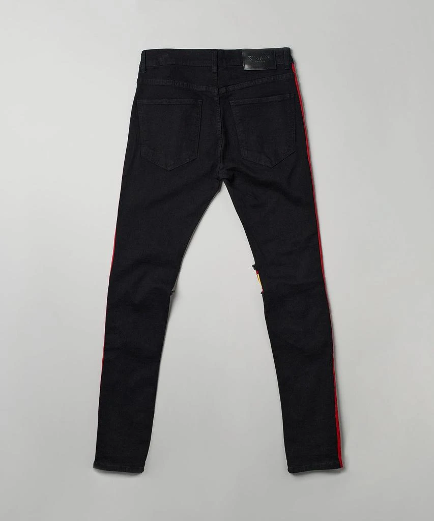 商品Reason Clothing|Restricted Graphic Print Side Stripe Jeans,价格¥60,第3张图片详细描述