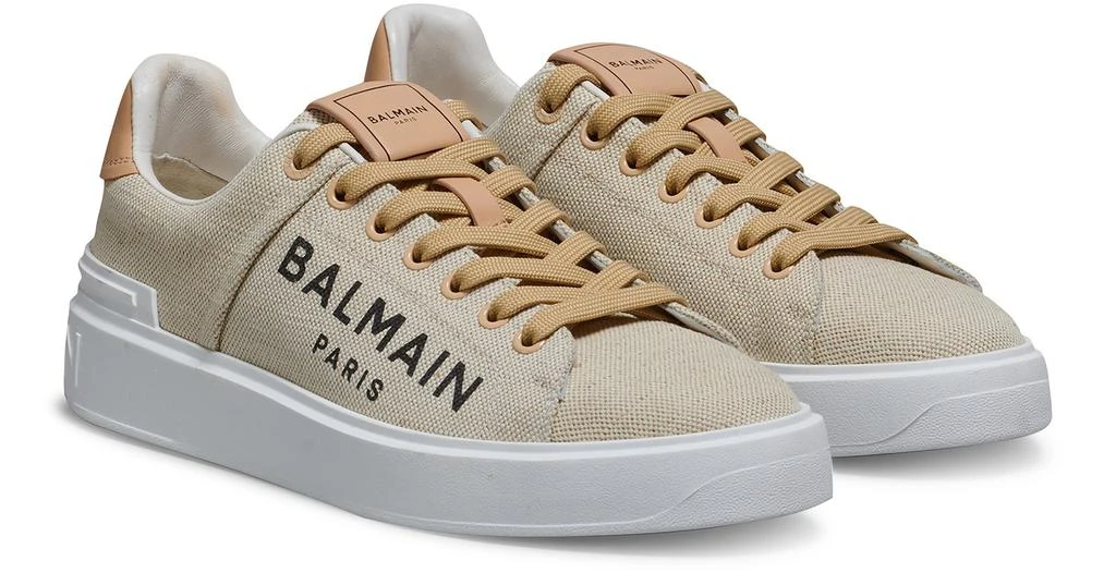 商品Balmain|B-Court Balmain 标识印花帆布运动鞋,价格¥5633,第3张图片详细描述