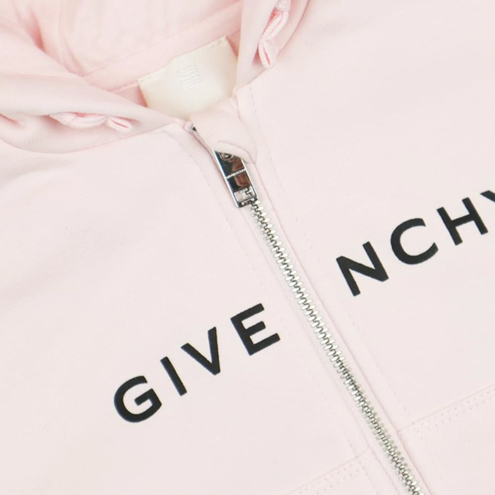 商品Givenchy|Pale Pink Logo Print Zip Up Hoodie,价格¥969,第2张图片详细描述