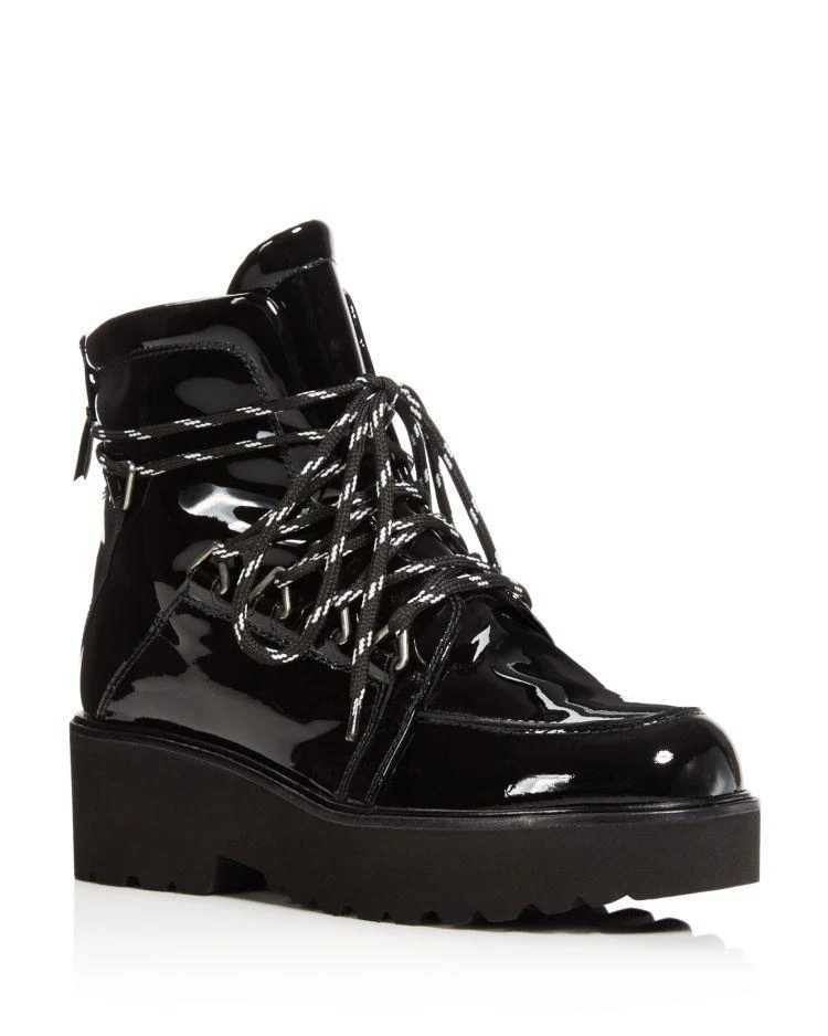 商品Stuart Weitzman|Women's Belowdeck Patent Leather Platform Lace Up Booties ,价格¥3200,第1张图片