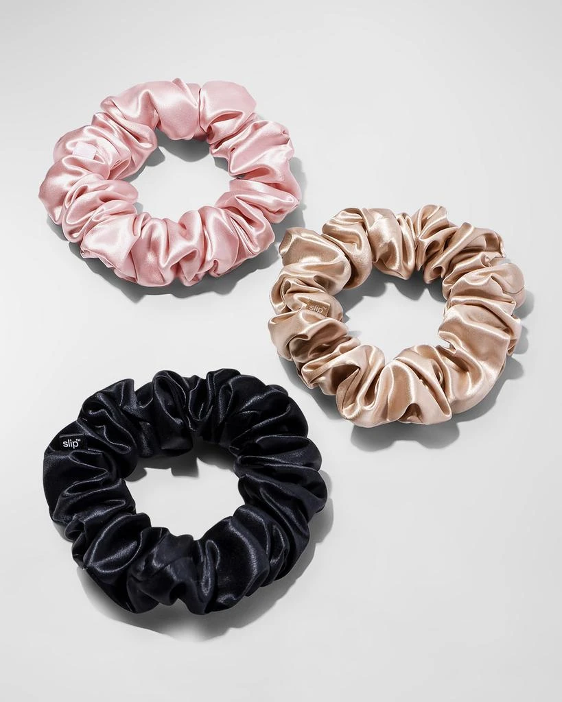 商品Slip|Pure Silk Large Scrunchies, 3 Pack,价格¥317,第5张图片详细描述