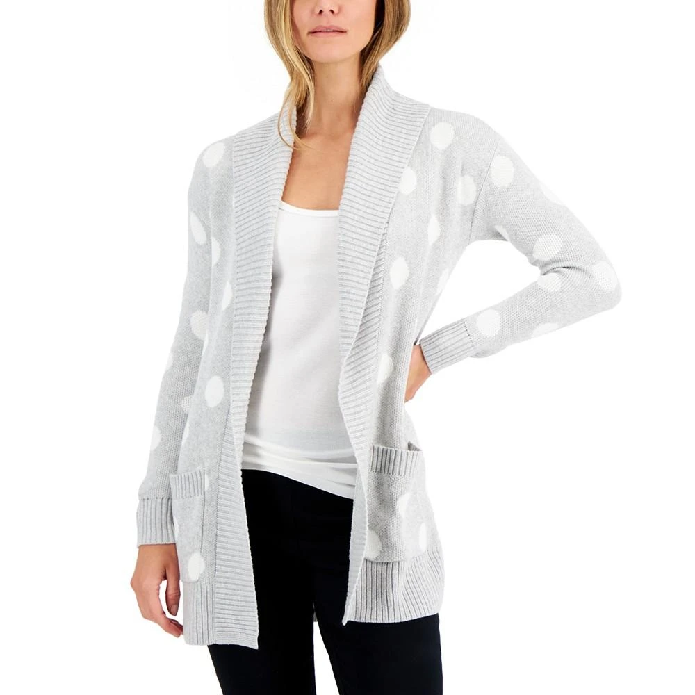 商品Charter Club|Women's Open-Front Dot Cardigan, Created for Macy's,价格¥243,第1张图片