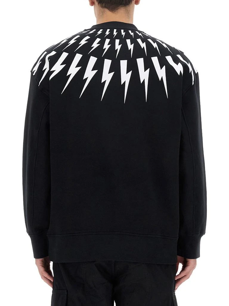 商品Neil Barrett|Neil Barrett Thunder Printed Crewneck Sweatshirt,价格¥2187,第2张图片详细描述