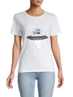 商品Karl Lagerfeld Paris|UFO Graphic Tee,价格¥149,第1张图片