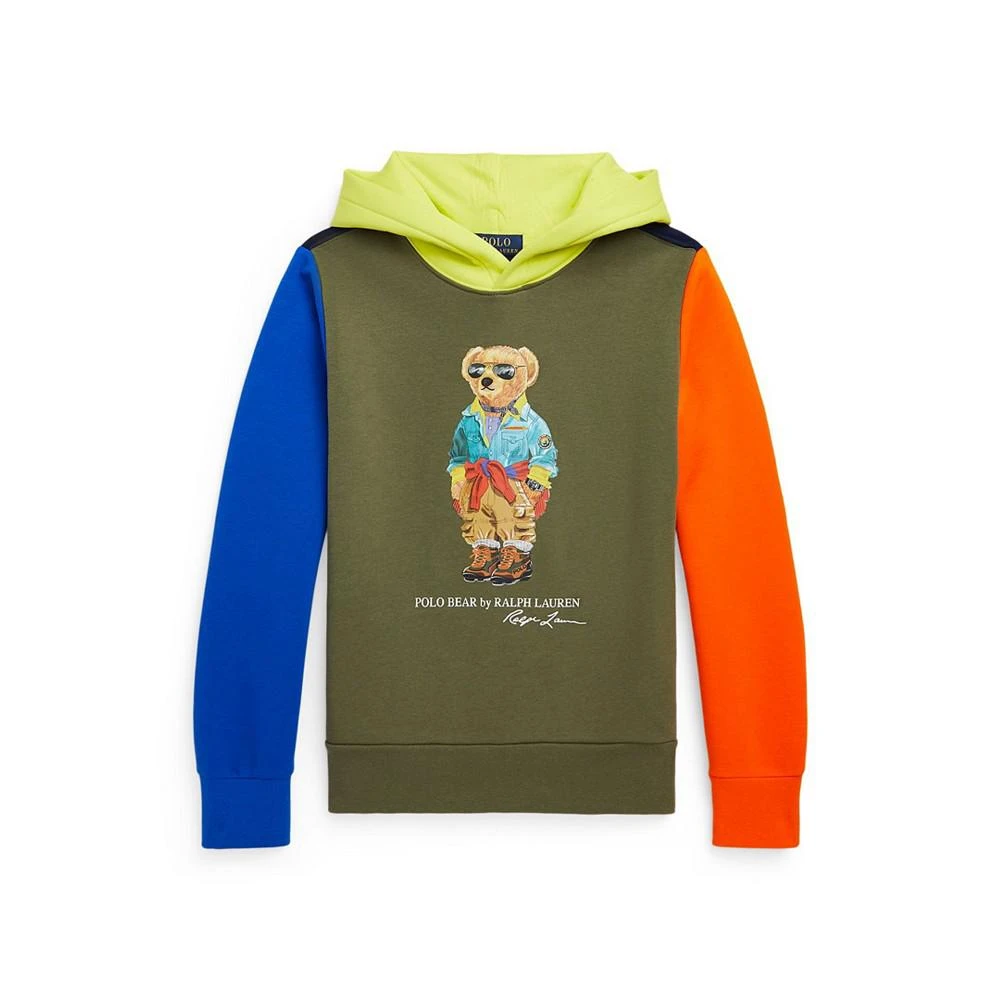 商品Ralph Lauren|Big Boys Polo Bear Color-Blocked Fleece Hoodie,价格¥425,第1张图片