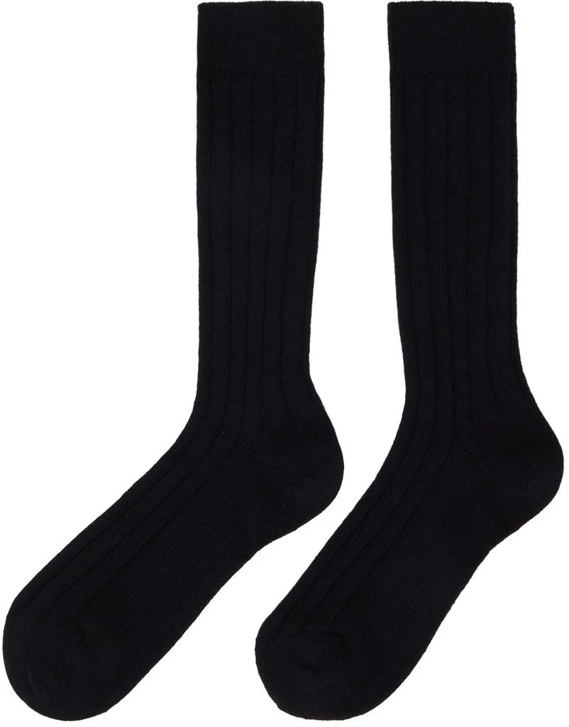 商品Loro Piana|Navy Cashmere Bobby Socks,价格¥1302,第2张图片详细描述