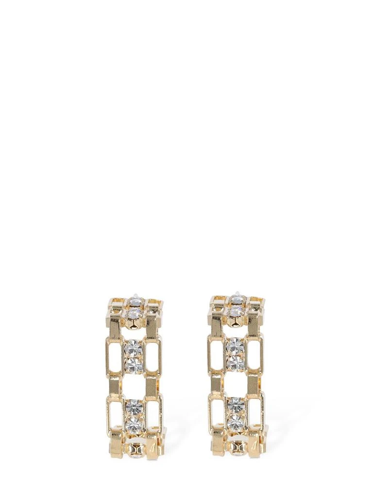 商品ROSANTICA|Petra Crystal Squared Hoop Earrings,价格¥1093,第2张图片详细描述