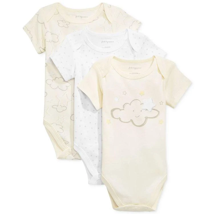 商品First Impressions|3-Pk. Clouds & Stars Bodysuits, Baby Boys & Girls, Created for Macy's,价格¥180,第1张图片