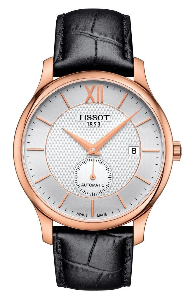 商品Tissot|天梭 俊雅系列金盘皮带自动机械男表T0634283603800,价格¥3448,第1张图片