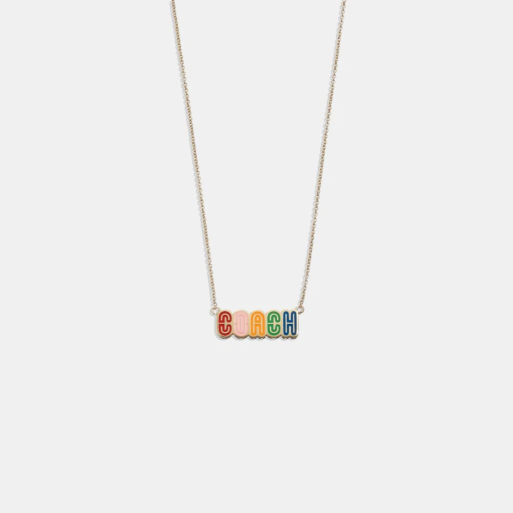 商品Coach|Coach Outlet Logo Retro Necklace,价格¥308,第2张图片详细描述