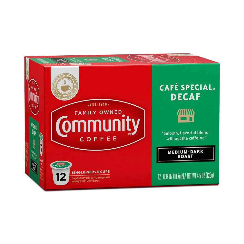商品Community Coffee|Café Special Decaf Medium-Dark Roast Single Serve Pods, Keurig K-Cup Brewer Compatible, 72 Ct,价格¥561,第2张图片详细描述