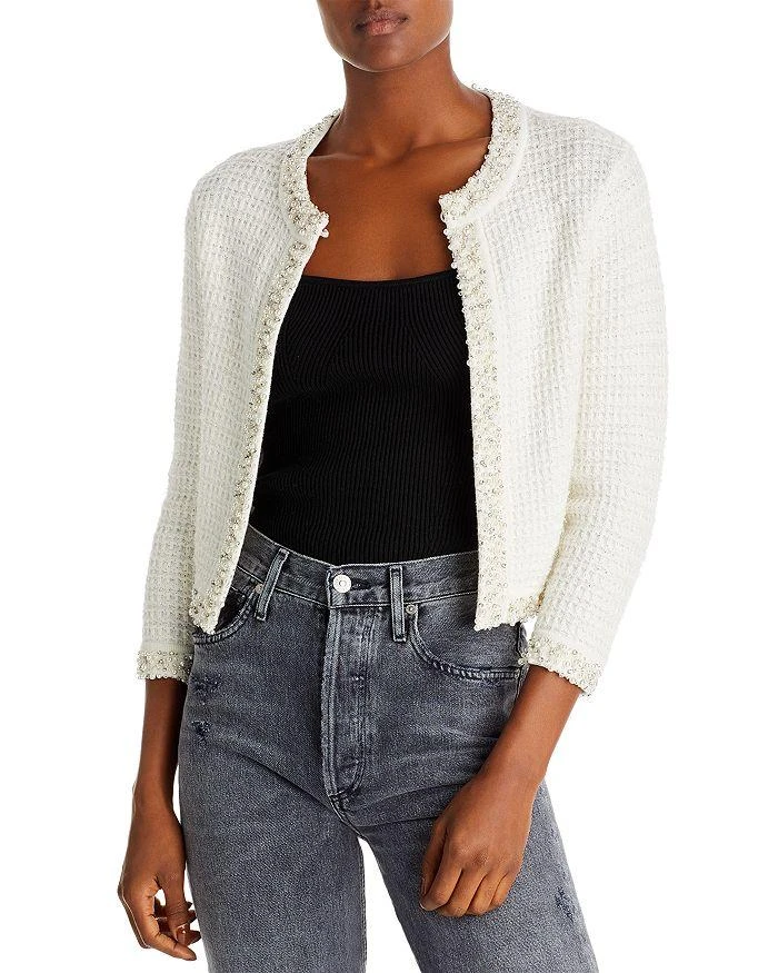 商品Alice + Olivia|Akira Embellished Textured Cardigan,价格¥1959,第1张图片