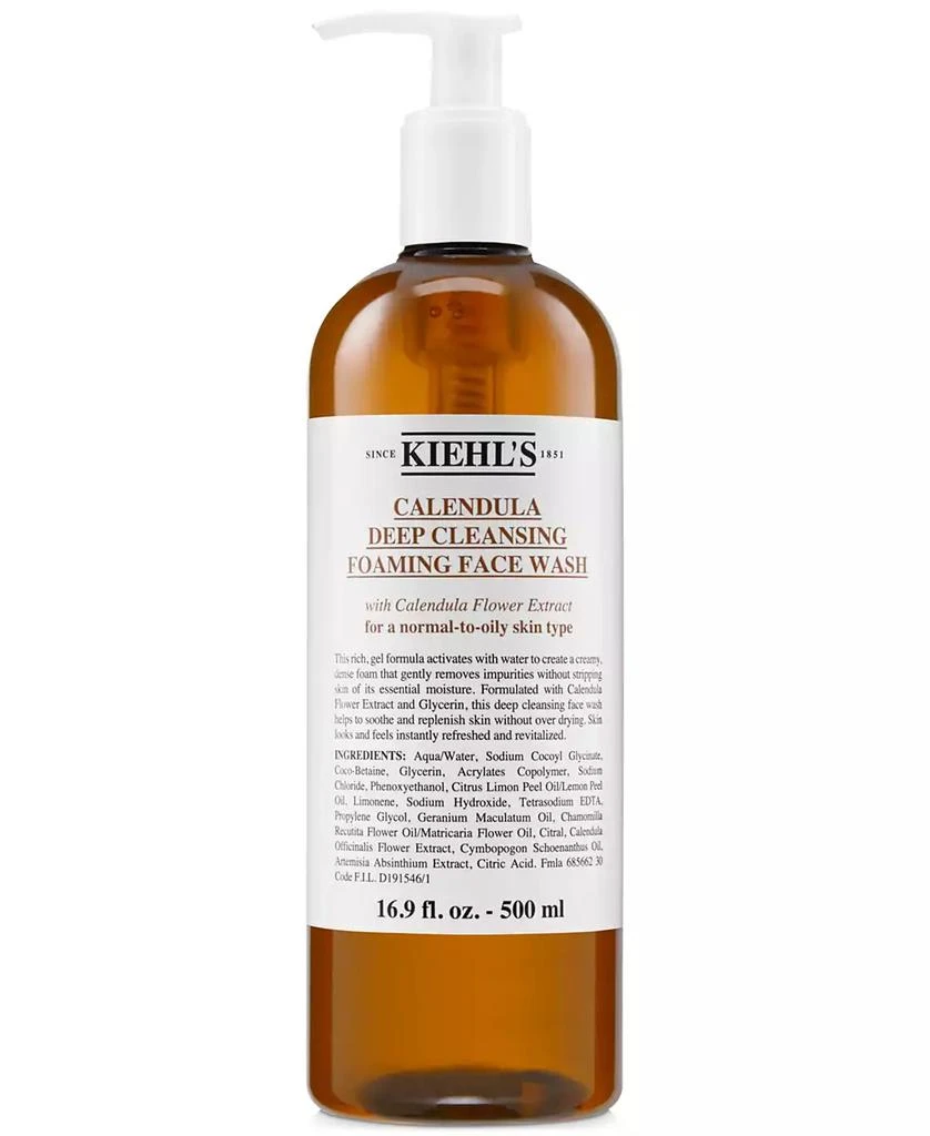 商品Kiehl's|Calendula Deep Cleansing Foaming Face Wash, 16.9-oz.,价格¥136,第1张图片