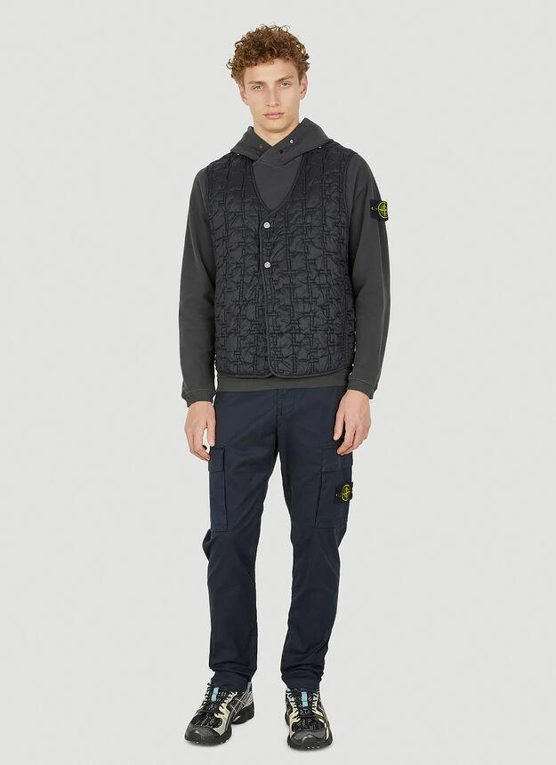 商品Stone Island|Compass Patch Hooded Sweatshirt in Grey,价格¥3523,第2张图片详细描述