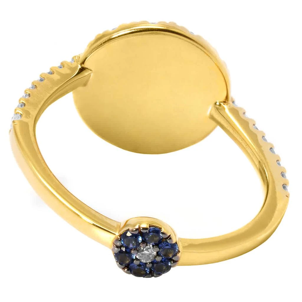 商品apm Monaco|Yellow Sterling Silver Blue Stones Tropical Sun Ring,价格¥483,第3张图片详细描述