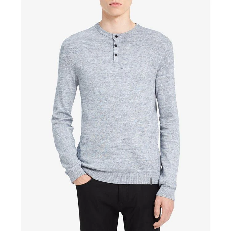 商品Calvin Klein|Men's Textured Henley Sweater,价格¥238,第1张图片