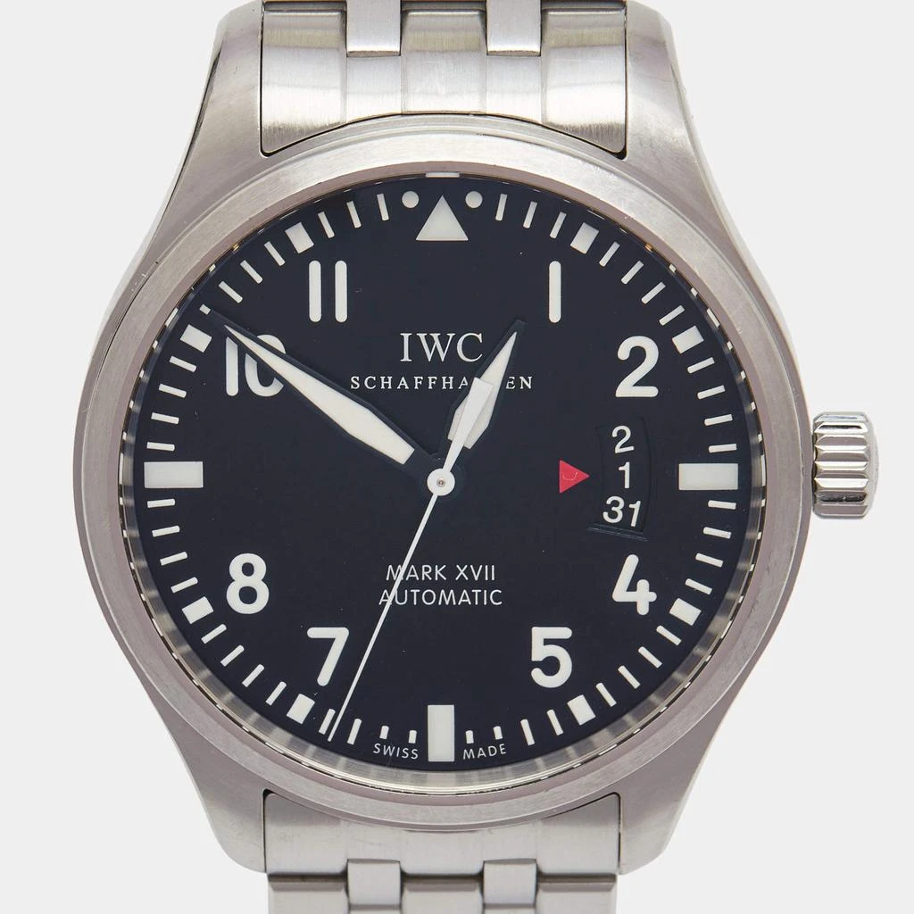 商品[二手商品] IWC Schaffhausen|IWC Schaffhausen Black Stainless Steel Pilot's Watch Mark XVII IW326504 Men's Wristwatch 41 mm,价格¥33276,第3张图片详细描述