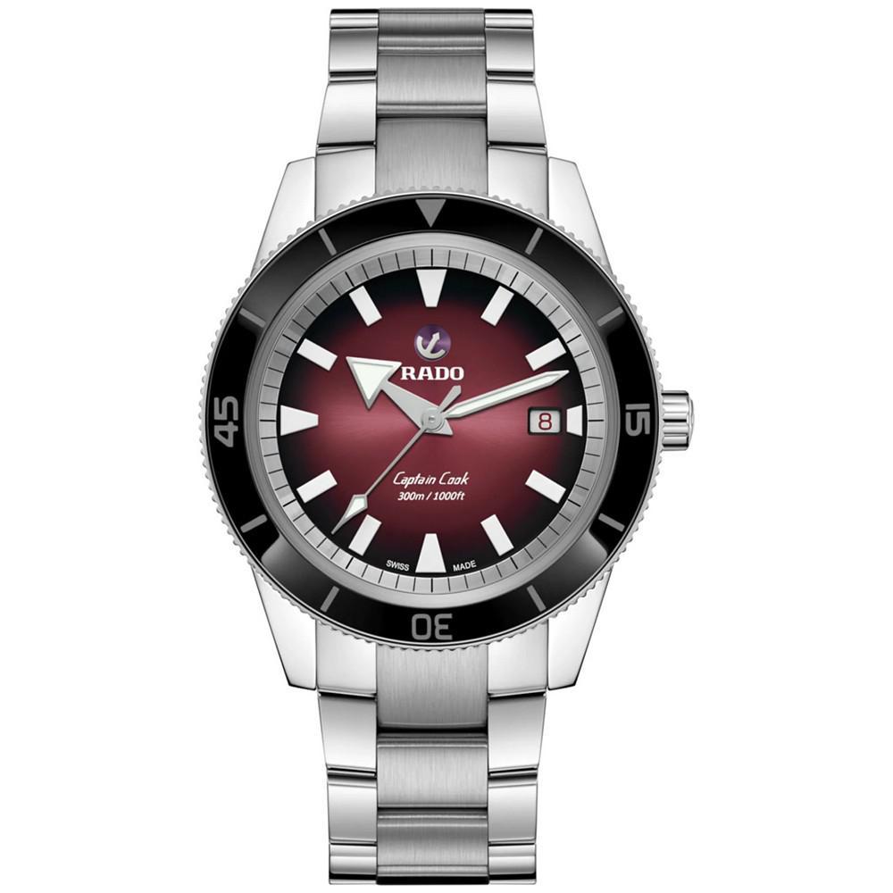 商品Rado|Men's Swiss Automatic Captain Cook Stainless Steel Bracelet Watch 42mm,价格¥15759,第1张图片