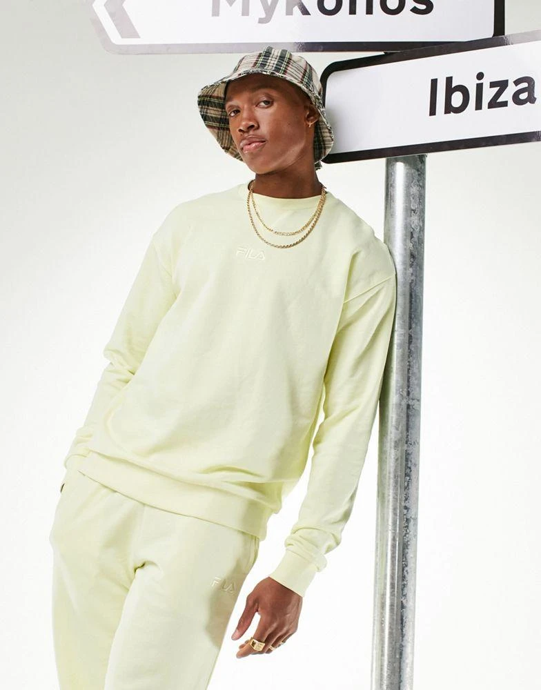 商品Fila|Fila logo sweatshirt in yellow - exclusive to ASOS,价格¥218,第4张图片详细描述