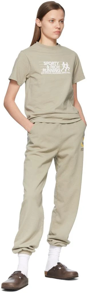 商品Sporty & Rich|Taupe Cotton Lounge Pants,价格¥483,第4张图片详细描述