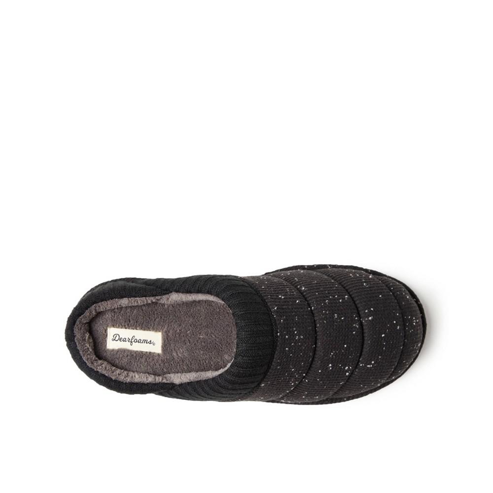 Men's Aiden Flecked Waffle Knit Clog Slippers商品第4张图片规格展示