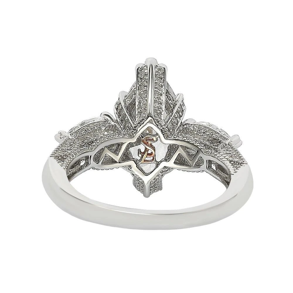 商品Suzy Levian|Sterling Silver Marquise Cubic Zirconia Engagement Ring,价格¥1165,第2张图片详细描述