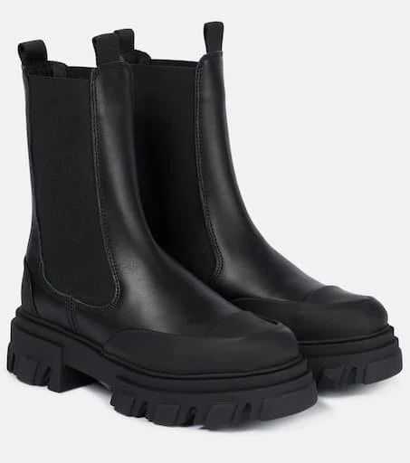 商品Ganni|Leather Chelsea boots,价格¥2653,第1张图片