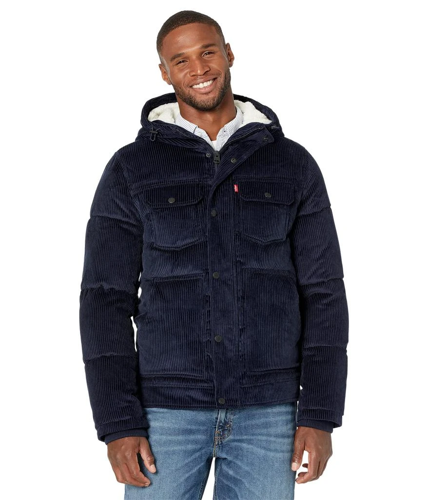 商品Levi's|Quilted Corduroy Depot Hoodie w/ Sherpa Lined Hood,价格¥2203,第1张图片