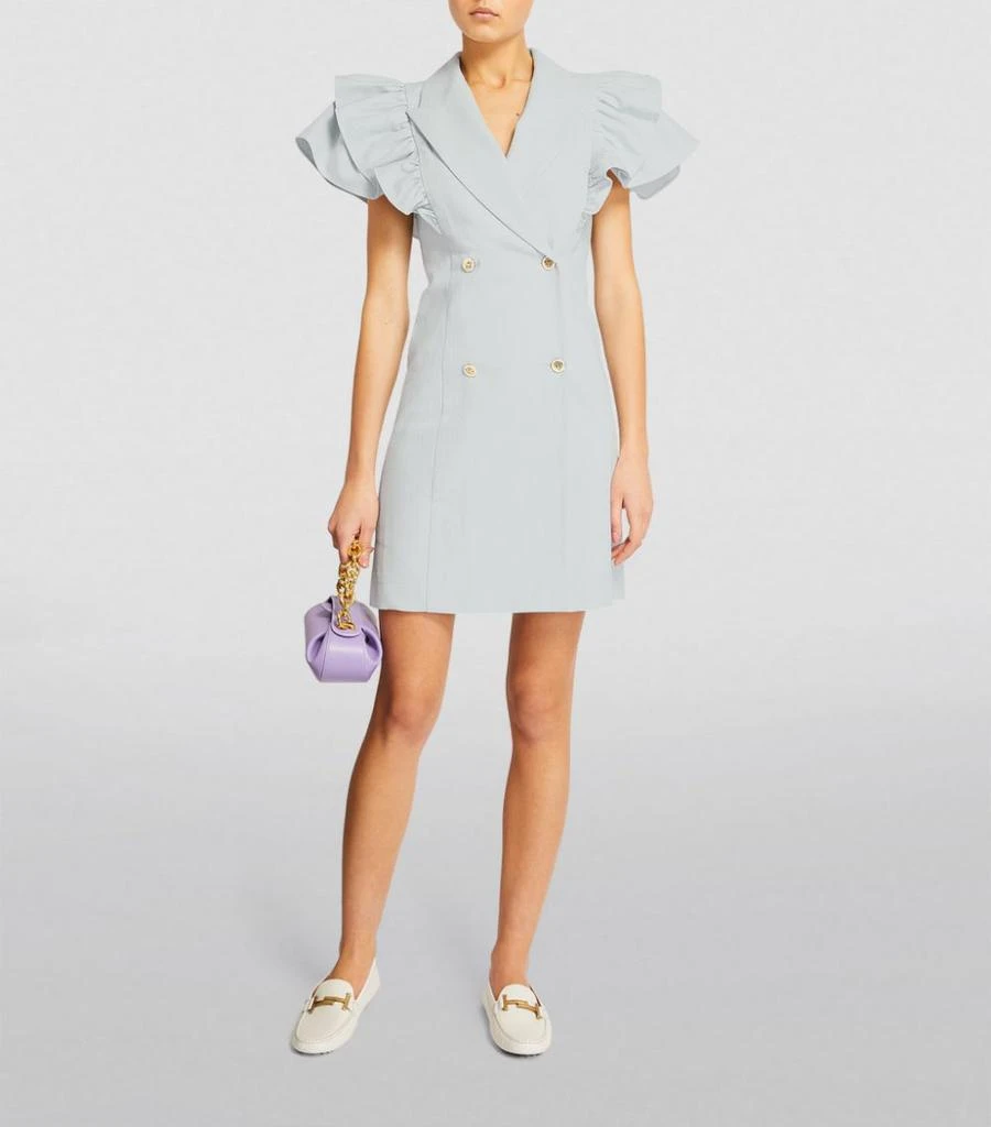 商品Sandro|Ruffled-Detail Double-Breasted Mini Dress,价格¥1977,第2张图片详细描述