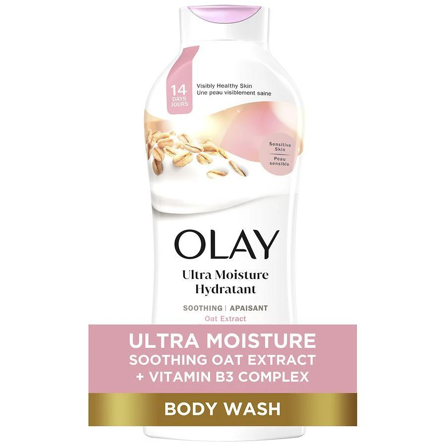 商品Olay Ultra Moisture|Soothing, Moisturizing Body Wash for Sensitive Skin Oat,价格¥52,第1张图片