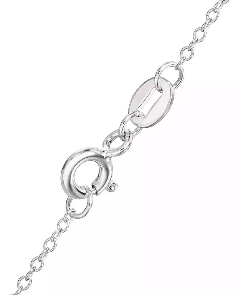 商品Disney|Mickey Mouse Cubic Zirconia Initial Pendant 18" Necklace in Sterling Silver,价格¥752,第2张图片详细描述