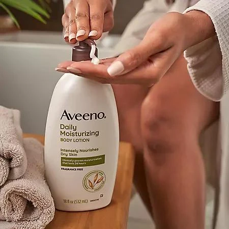 商品Aveeno|Daily Moisturizing 身体护肤乳 (18 fl. oz.2支 + 2.5 oz.管装),价格¥111,第3张图片详细描述