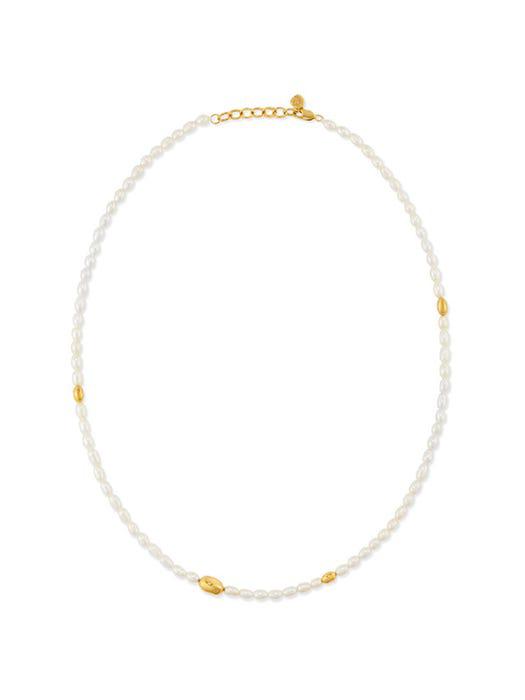 Silver Pearl Necklace HL6N13612Y9420商品第2张图片规格展示