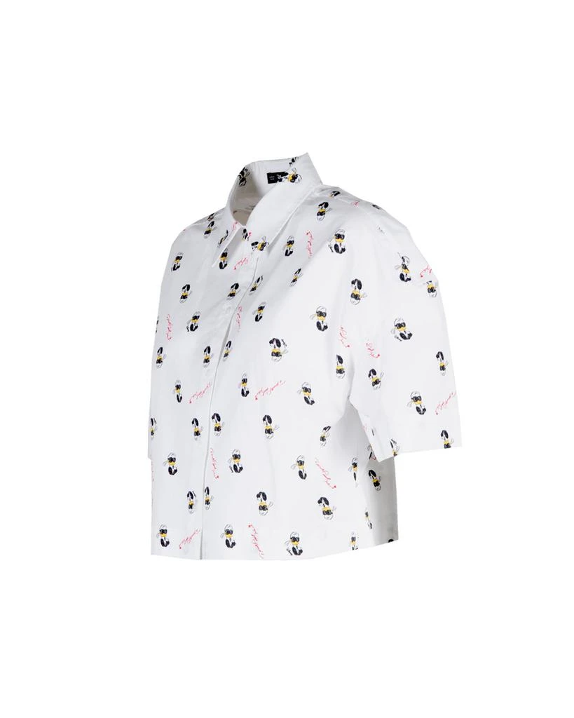 商品Karl Lagerfeld Paris|Karl Lagerfeld Logo Printed Cropped Shirt,价格¥1120,第3张图片详细描述