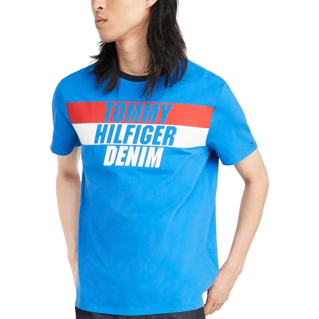 商品Tommy Hilfiger|Tommy Hilfiger Denim Mens Cass Graphic Crew Neck T-Shirt,价格¥106,第1张图片