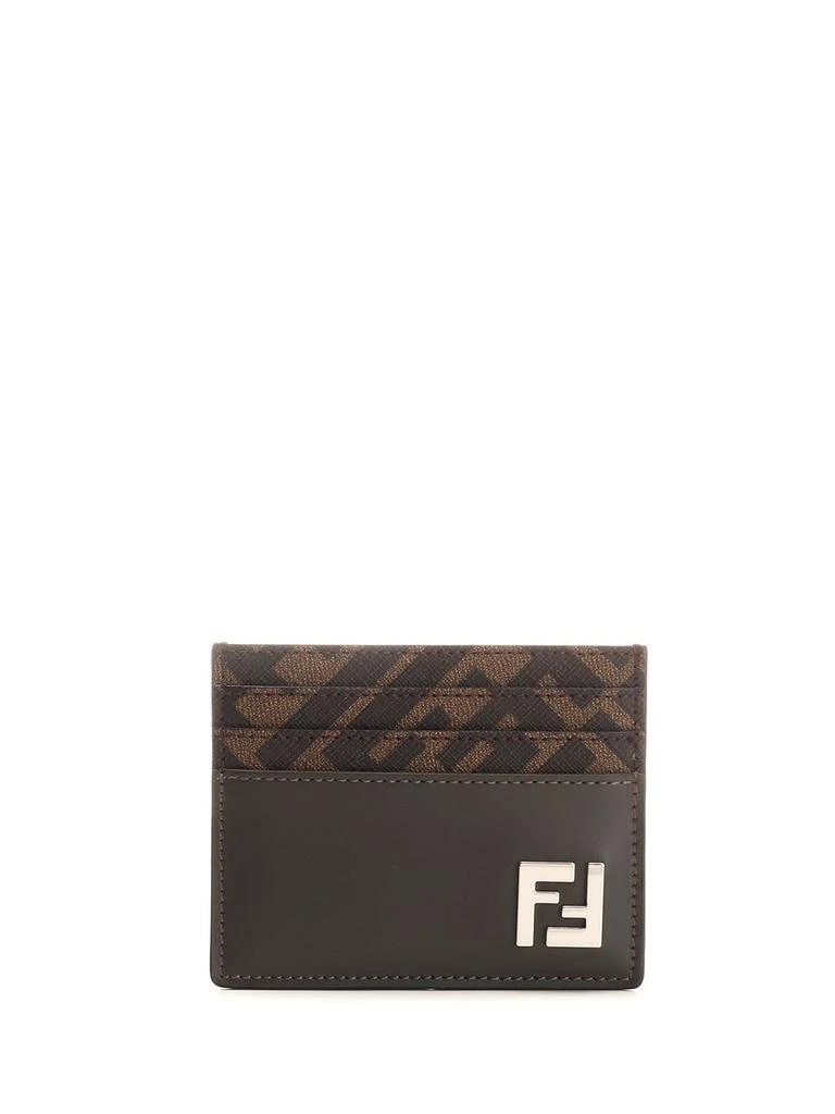 商品Fendi|Diagonal Wallets Brown,价格¥2191,第1张图片