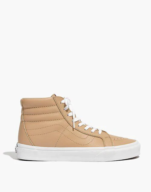 商品Madewell|Vans® Unisex SK8-Hi Reissue High-Top Sneakers in Sesame Leather,价格¥436,第3张图片详细描述