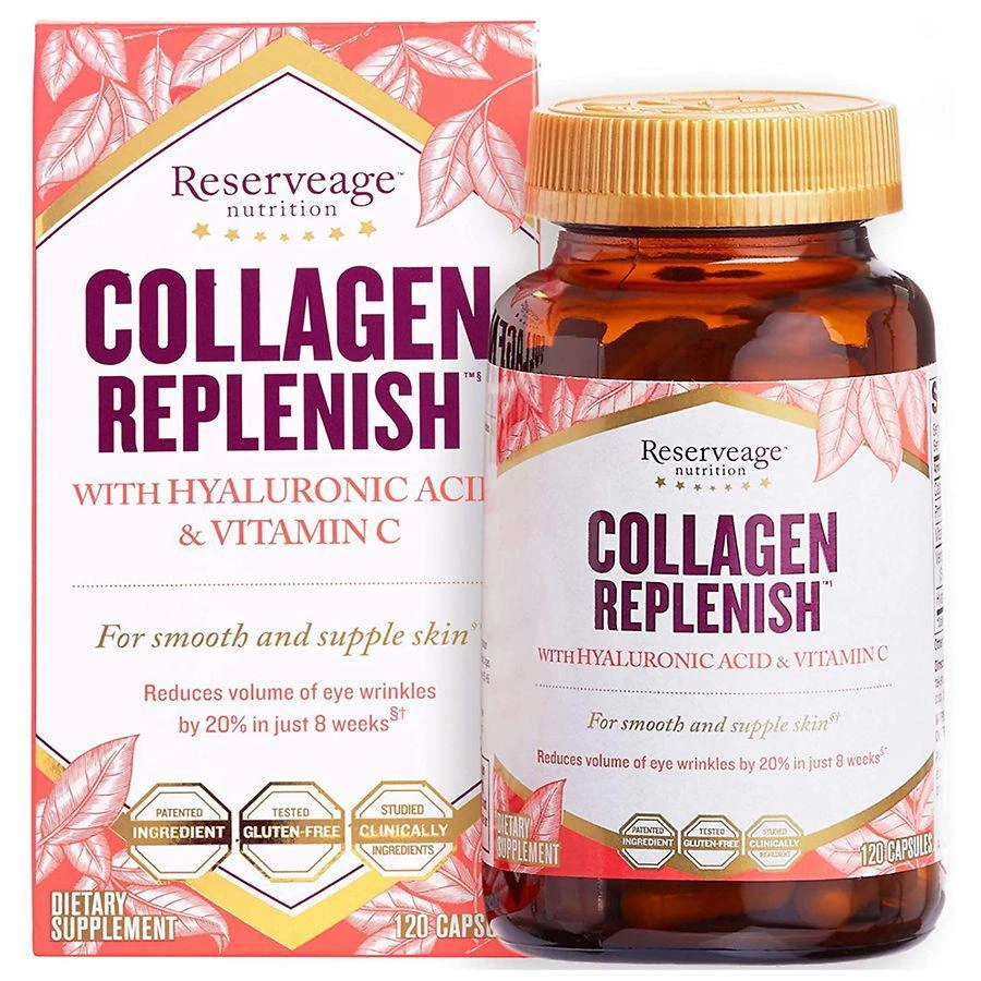 商品ReserveAge Nutrition|Collagen Replenish with Hyaluronic Acid & Vitamin C Capsules,价格¥332,第1张图片