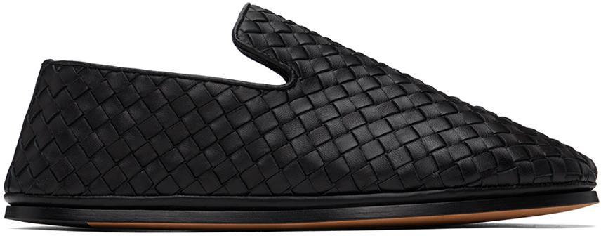 商品Bottega Veneta|Black Intrecciato Slippers,价格¥9779,第1张图片