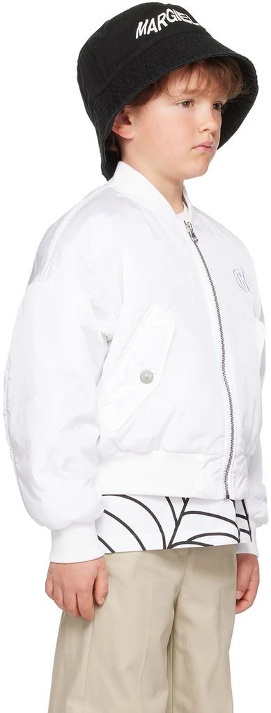 商品MM6|Kids White Embroidered Bomber Jacket,价格¥1282,第2张图片详细描述