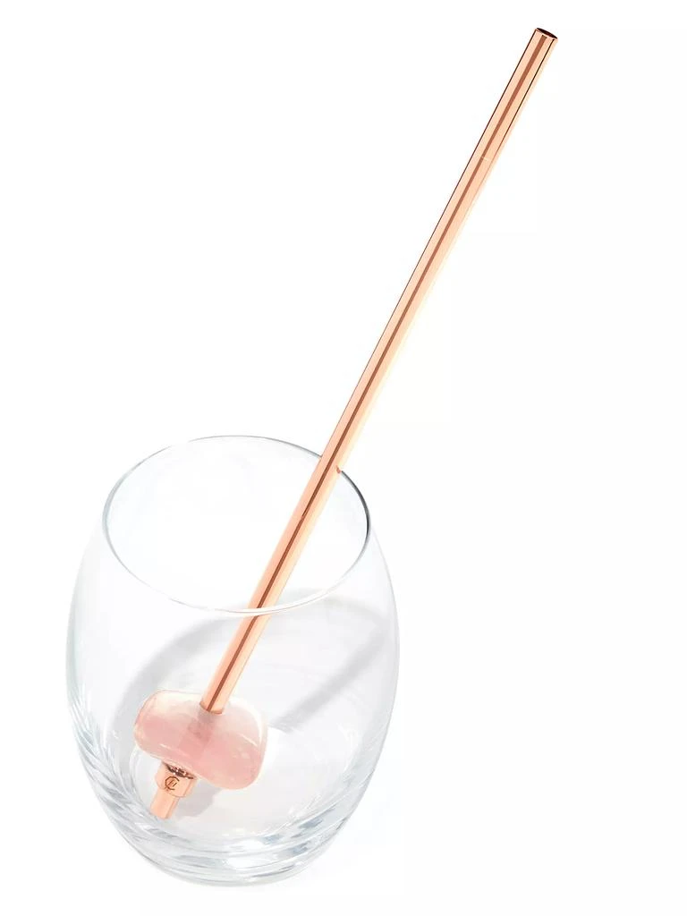 商品Gem-Water|Rose Quartz Crystal Stainless Steel Straw,价格¥300,第3张图片详细描述