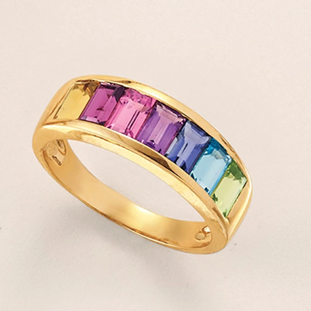 商品Ross-Simons|Multi-Stone Ring in 14kt Yellow Gold,价格¥4812,第4张图片详细描述