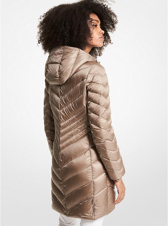 Quilted Nylon Packable Puffer Coat商品第2张图片规格展示