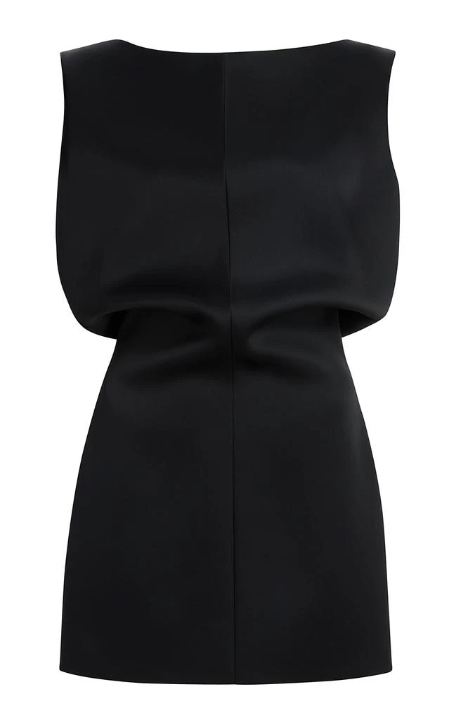 商品Khaite|Khaite - Toma Draped Crepe-Satin Mini Dress - Black - US 8 - Moda Operandi,价格¥19499,第1张图片