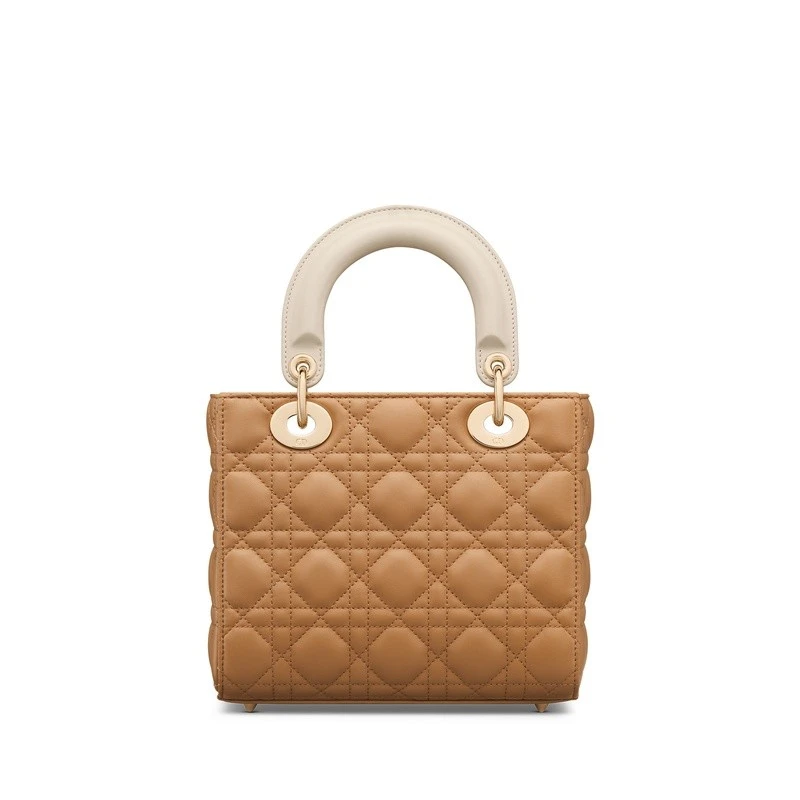 商品Dior|Dior 迪奥 Lady Dior系列女士棕色羊皮手提包,价格¥44349,第4张图片详细描述