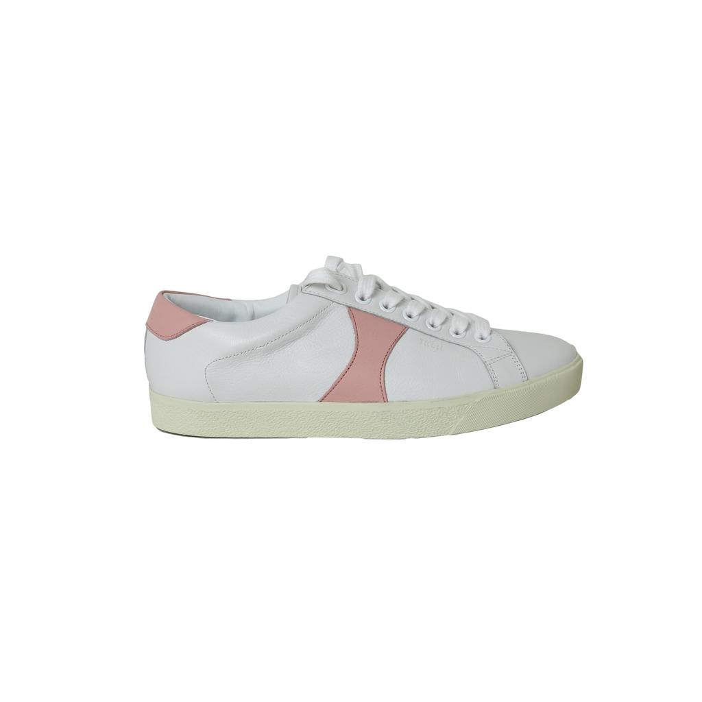 Celine Triomphe Leather Sneaker Off White Pink商品第2张图片规格展示